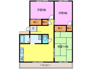 長谷川マンションⅡの物件間取画像